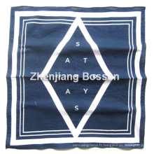 Logo personnalisé imprimé bleu une couleur imprimée coton promotionnel bandeau tête